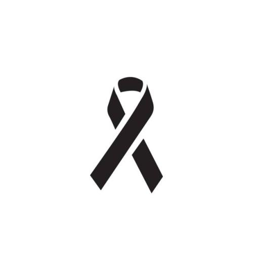 Mourning and melanoma support symbol